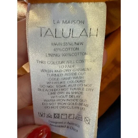 TALULAH Orange Midi Dress - Picture 14 of 14